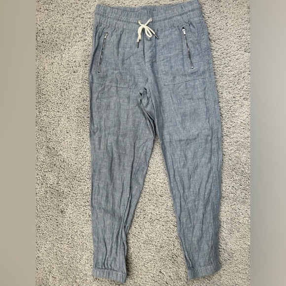 Athleta Pants Womens 6 Linen Joggers 4 Pocket Design Casual Loungewear Vacation - Picture 1 of 5